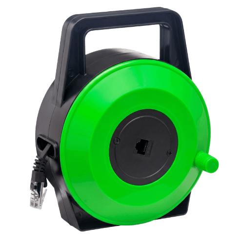 Extngo Green 33ft retractable CAT6 cable reel